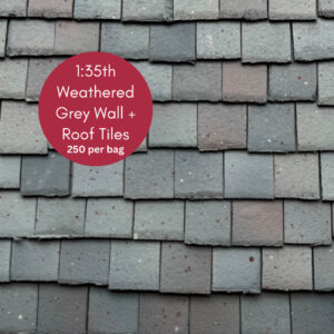 NEW 135th Roof + Wall Miniature Dollhouse in Weathered Grey